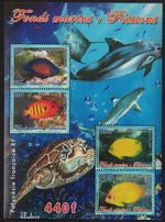 Shark Turtle Dolphin Fish MS Fr. Polynesia 2005 MNH SG#1003 MI#Block 31