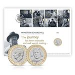 Winston Churchill £2 BU Stamps and Coin Cover from Royal Mail and The Royal Mint