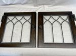 Leaded Glass Cupboard Doors Pediment  Repurpose Project Up Cycle Reclaimed