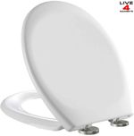 2023 NEW LUXURY BATHROOM SLOW SOFT CLOSE WHITE TOILET SEAT SEATS WC HEAVY DUTY