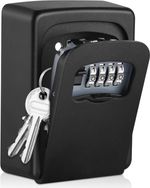 Wall Mounted Key Safe Box 4-Digit Combination Lock Box Outdoor Security Key