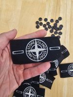 Authentic Stone Island White Badge Patch With Black Buttons