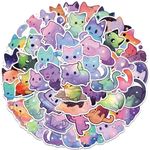 50pcs Cute Starry Cat Stickers Galaxy Space Decals For Bottles Phones Laptops