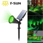 T-SUN Solar Spotlight LED Green Waterproof Security Garden Patio Yard Spot Light