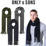 Only & Sons Mens Onscarlo Noos Wool Scarf - Luxurious Winter Fashion for Men