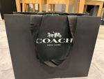 Authentic Large Black Coach New York SturdyReusablePaperShoppingBagOfficial Logo