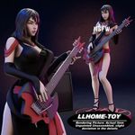 Hex Thorn Guitar NSFW Resin 1:4 Model Kit Unpainted 3d Print GK Statue Figure