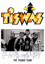 TISWAS TV SHOW SALLY JAMES GORDON ASTLEY DEN HEGARTY SIGNED PRE-PRINT A4 PRINT