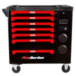 7 Drawer Mobile Tool Cabinet 38" with Built-In Speakers Steel Workshop Storage