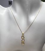 Real 18ct gold Triple Heart Necklace  Au750 Hallmarked