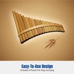 Bamboo Pan Flute, 22 Tubes, Professional Performance, Student Instrument
