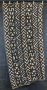 Vintage African Kuba Raffia Textile Congo Tribal Cloth Wall Art 193x92 cm