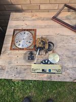 Vintage 31 Days Clock Mechanism, Dial, Hands, Chime, And Date Sistem For Spares