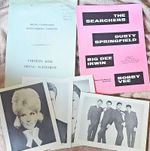 Dusty Springfield, The Searchers concert programme photos& hiring paperwork 1965