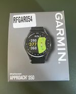 Garmin Approach S50 Golf GPS Watch Black Slate Aluminium Bezel, Black Band