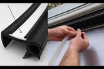 Caravan/Motorhome Window Rubber Insert 23mm - White   Sold by the metre X157W