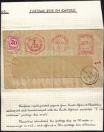 Mauritius Postage Due 1965 SG D6 on Cover Used GEM CV L30x40 (L1200)