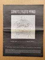 GORKY'S ZYGOTIC MYNCI GORKY 5 POSTER SIZED original music press advert from 1998