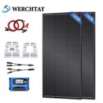 400W Solar Panel Kit 12V with Mounting Brackets Controller Caravan RV Camper Van