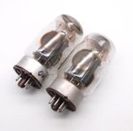 Matched Pair GEC KT88 Black Plate Triple Getter Valves Used Tested (V2) #1