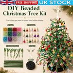 DIY Beaded Christmas Tree Kit, Handmade Colorful Bead Ornament Making Set