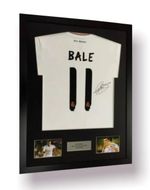 Frame For Any Signed Football Shirt & 2 photo cutouts plus personalised plaque