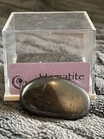 Hematite tumblestone,metallic,silvery-grey appearance,grounding properties #9