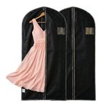 2 Pcs Zip Up Hanging Suit Dress Coat Garment Bag Clothes Cover DustProof Storage