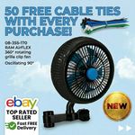 8 Inch 200mm Oscillating Clip On Fan 25W RAM AirFLEX Hydroponics Grow Tent Quiet