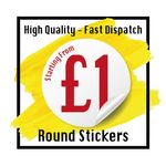 PERSONALISED ROUND PRINTED STICKERS CUSTOM LOGO LABELS BUSINESS SHIPPING