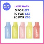 Lost Mary BM600 Pods | Pre-Filled Pods | 20mg | 2 Pods | 34 Flavours | E-Cig