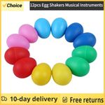 12Pcs Egg Shakers Musical Instruments Percussion Egg for Kids Toy Plastic Easte