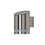 Litecraft Jobe Wall Light Outdoor Solar Powered Integrated LED - Stainless Steel