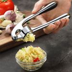 Garlic Press Garlic Crusher Kitchen Utensils Ergonomic Handle Easy To Clean