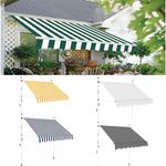 Garden Retractable Manual Awning Canopy Sun Shade Shelter