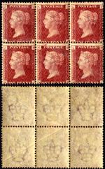 SG43 Penny Plate 140 Block 3 x U/M Cat 240 pounds