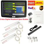 3 Axis Digital Readout DRO Display with 3PCS 5um Precision Linear Scale Encoder