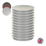12 x 12" Pizza Pans and Lids | Made in the UK | 12 Inch Circle Round | 1.5" Deep