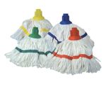 200g System Striped Mop Heads Cotton Yarn Screw Top Cleaning Floor Business 