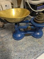 Vintage Scales Frederick Hill And Co,  Blue, WORKING WITH WEIGHTS