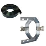 Chimney Cradle RATCHET Bracket 8" 13.5" Easy Fix Roof Mount with Stack Strap