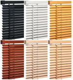 PVC Blinds / Wood Wooden Grain Effect Venetian Window Blind Home Office Easy Fit