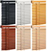 PVC Blinds / Wood Wooden Grain Effect Venetian Window Blind Home Office Easy Fit