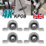 4pcs KP08  Vertical Pillow Block Bearings Zinc Alloy Replacement for 3D Printers