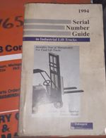 1994 Serial Number Guide to Industrial Lift Trucks Dataquest Reference