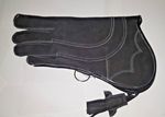 Falconry Glove Triple Skinned Nubuck Leather 13 Inch, 3 Layer (Super Jet Black)