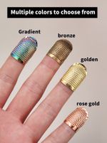 2PCS vintage adjustable thimble hand sewing thimble ring home non-slip needle pr