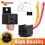 4 Pin Car Relay 12V 80 AMP Changeover Relay With Socket Holder for Truck Motor