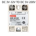 SSR Single Phase Solid State Relays Module DC 3V-32V to DC 5V-200V 10A to100A