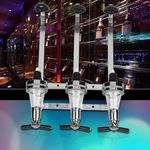 NEW 3 Bottle Stand Wall Mounted Dispenser Drinks Wine Spirits Steel Bar Optics